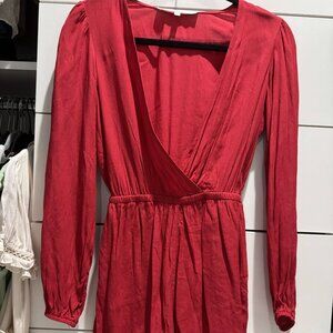 Lovers + Friends Red V Neck Romper - Size XS - NEVER WORN